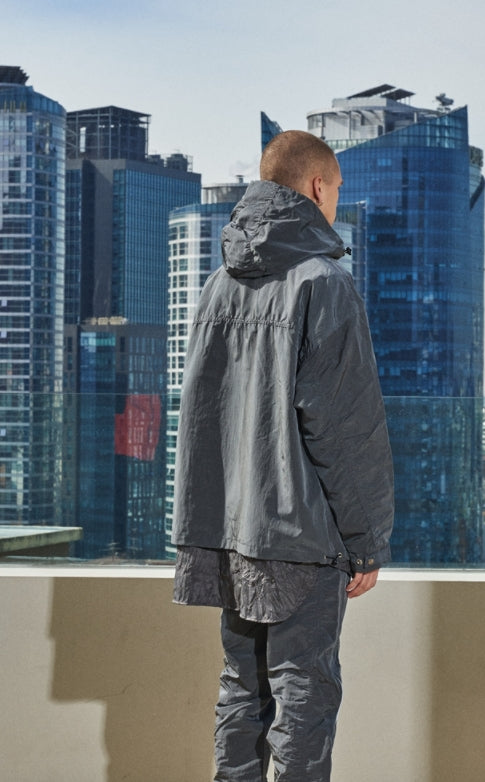 OVERR(オベルー)  21SS METAL RIP CHARCOAL NYLON JACKET