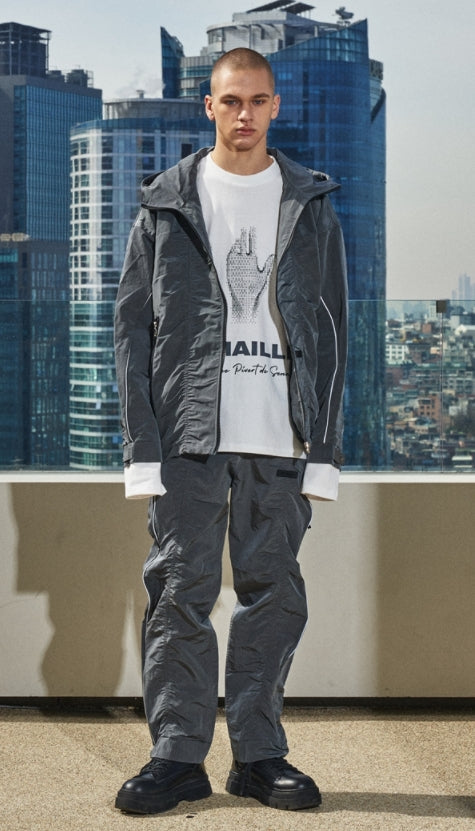 OVERR(オベルー)  21SS METAL RIP CHARCOAL NYLON JACKET