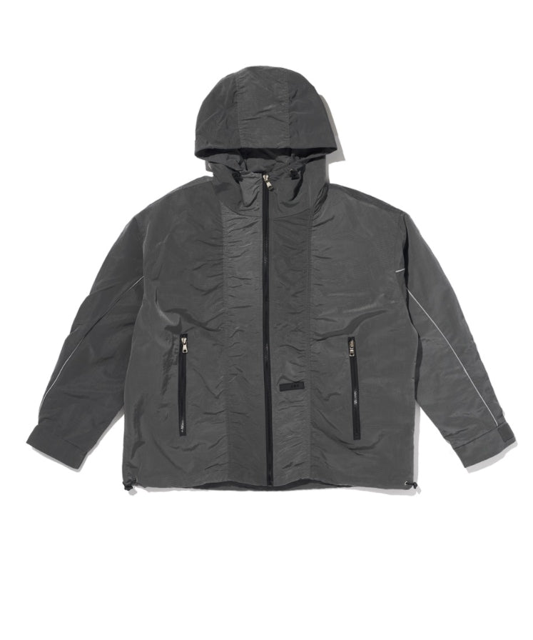 OVERR(オベルー)  21SS METAL RIP CHARCOAL NYLON JACKET