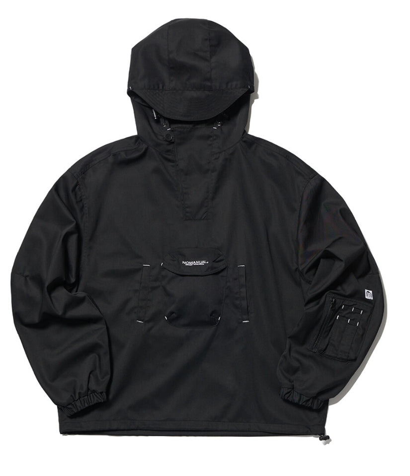 NOMANUAL(ノーマニュアル)  3DP ANORAK JACKET - BLACK