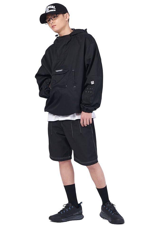 NOMANUAL(ノーマニュアル)  3DP ANORAK JACKET - BLACK