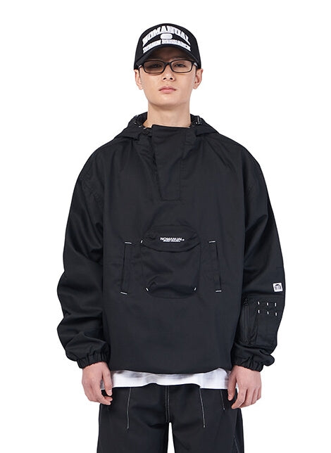 NOMANUAL(ノーマニュアル)  3DP ANORAK JACKET - BLACK
