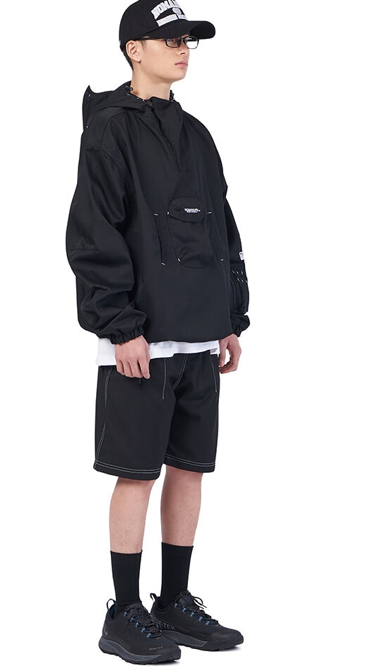 NOMANUAL(ノーマニュアル)  3DP ANORAK JACKET - BLACK
