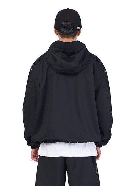 NOMANUAL(ノーマニュアル)  3DP ANORAK JACKET - BLACK