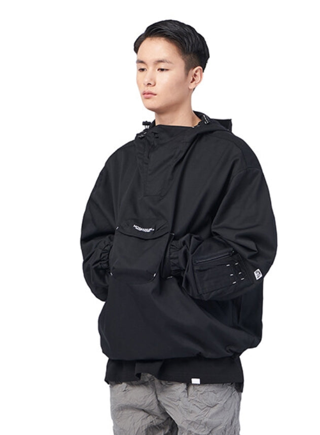 NOMANUAL(ノーマニュアル)  3DP ANORAK JACKET - BLACK