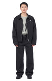 NOMANUAL(ノーマニュアル)  STRIPED WORK JACKET - CHARCOAL