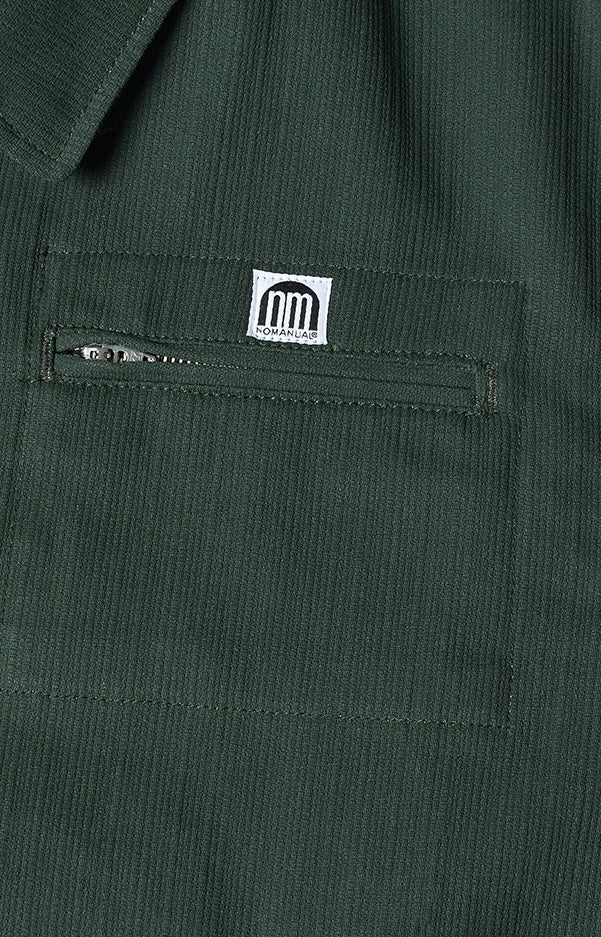 NOMANUAL(ノーマニュアル)  STRIPED WORK JACKET - GREEN
