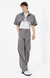 イーエスシースタジオ(ESC STUDIO)  Stud crop pad shirt jacket (grey)