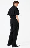 イーエスシースタジオ(ESC STUDIO)  Stud crop pad shirt jacket (black)