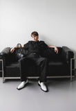 イーエスシースタジオ(ESC STUDIO)  Stud crop pad shirt jacket (black)