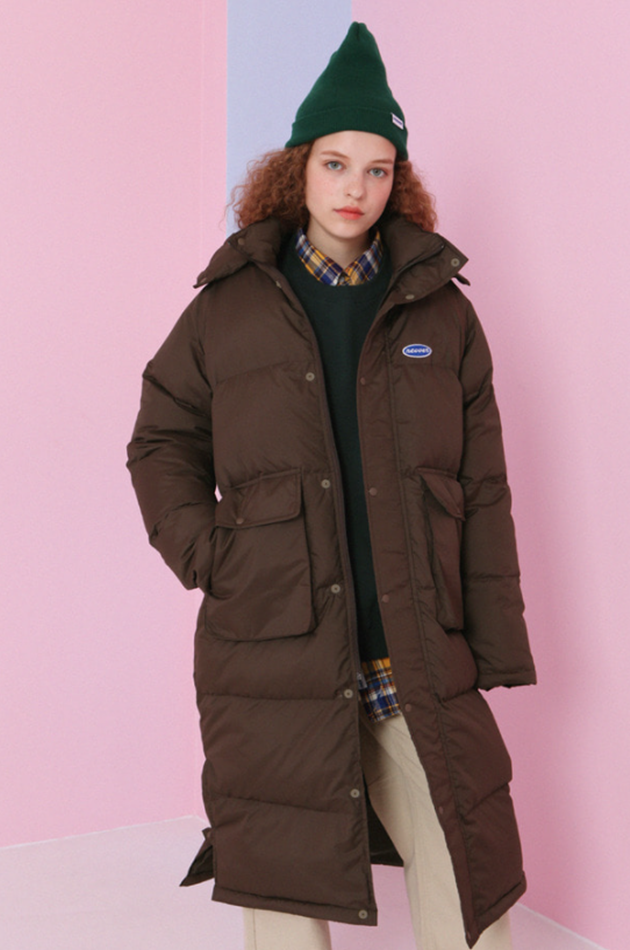 NCOVER(エンカバー)LOGO LONG PADDING-BROWN