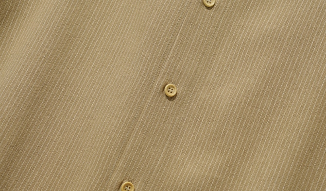 ダブルユーブイプロジェクト(WV PROJECT) Ritz Stripe Short-Sleeved Shirt Beige MJSS7506