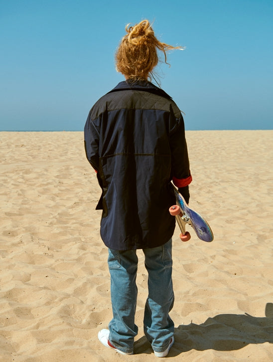 FM91.02 (エフエム91.02) SK8TE JACKET navy