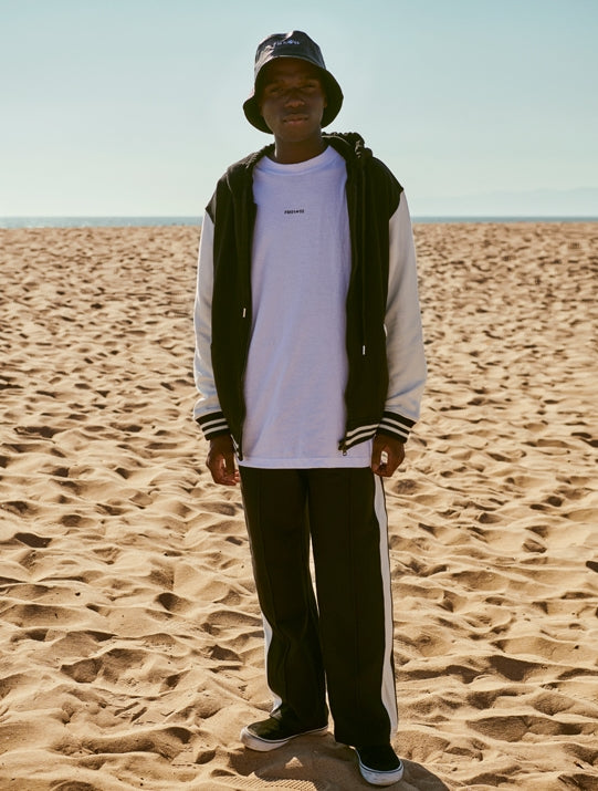 FM91.02 (エフエム91.02) BASEBALL ZIPUP black(ivory)