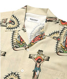 セイントペイン(SAINTPAIN)  SPXBH OPEN COLLAR SHIRTS-BEIGE