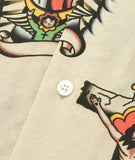 セイントペイン(SAINTPAIN)  SPXBH OPEN COLLAR SHIRTS-BEIGE