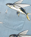 セイントペイン(SAINTPAIN)  SPXBH OPEN COLLAR SHIRTS-BLUE