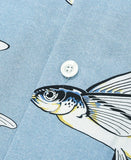 セイントペイン(SAINTPAIN)  SPXBH OPEN COLLAR SHIRTS-BLUE
