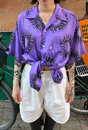 セイントペイン(SAINTPAIN)  SPXBH OPEN COLLAR SHIRTS-PURPLE