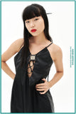 オージーオーディー(OZOD)  TWISTED LOGO DRESS_BLACK