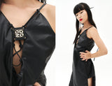 オージーオーディー(OZOD)  TWISTED LOGO DRESS_BLACK