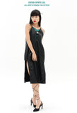 オージーオーディー(OZOD)  TWISTED LOGO DRESS_BLACK