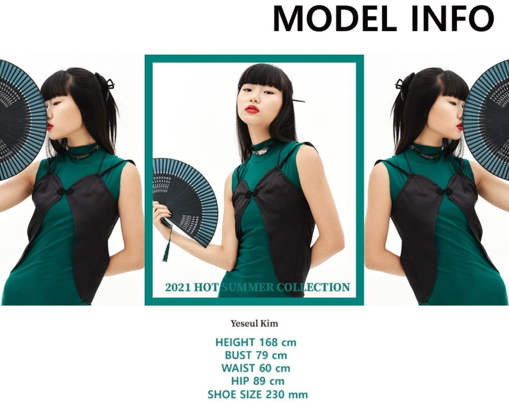 オージーオーディー(OZOD)  TWISTED LOGO DRESS_BLACK