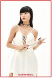 オージーオーディー(OZOD)  TWISTED LOGO DRESS_WHITE