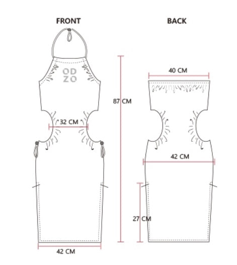 オージーオーディー(OZOD)  SATIN HOLE DRESS_BLACK