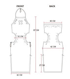 オージーオーディー(OZOD)  SATIN HOLE DRESS_BLACK