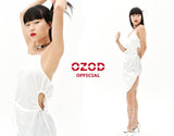 オージーオーディー(OZOD) SATIN HOLE DRESS_WHITE