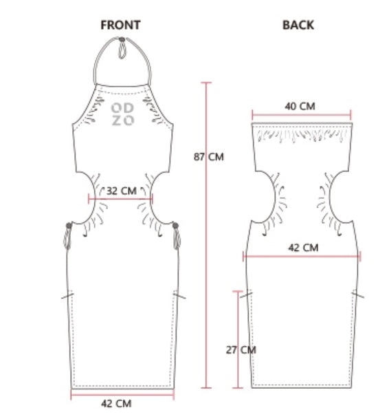 オージーオーディー(OZOD) SATIN HOLE DRESS_WHITE