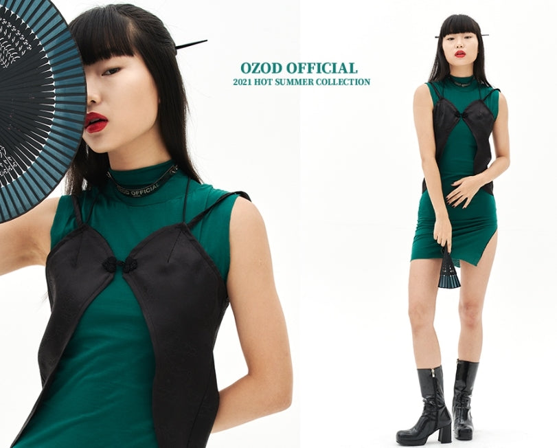 オージーオーディー(OZOD) BUTTERFLY TOP_BLACK