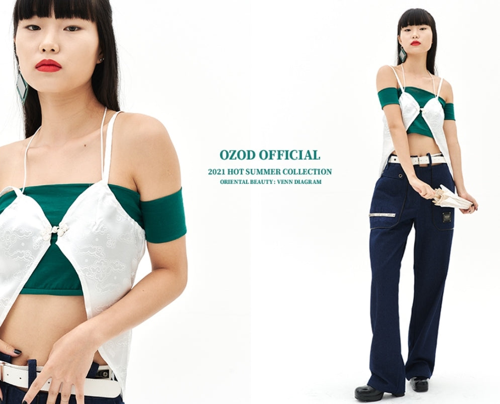 オージーオーディー(OZOD) BUTTERFLY TOP_WHITE