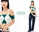 オージーオーディー(OZOD) BUTTERFLY TOP_WHITE