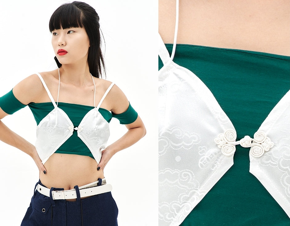 オージーオーディー(OZOD) BUTTERFLY TOP_WHITE