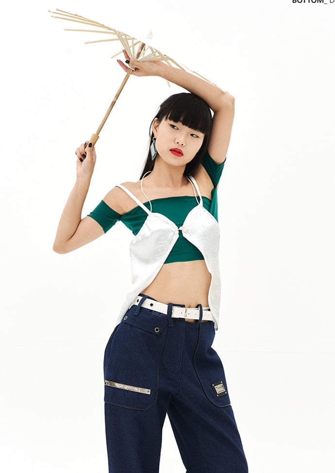 オージーオーディー(OZOD) BUTTERFLY TOP_WHITE