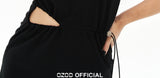 オージーオーディー(OZOD)  GATHER SLIT DRESS_BLACK