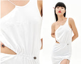 オージーオーディー(OZOD)  GATHER SLIT DRESS_WHITE
