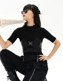 オージーオーディー(OZOD) LEATHER BUSTIER_BLACK