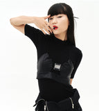 オージーオーディー(OZOD) LEATHER BUSTIER_BLACK