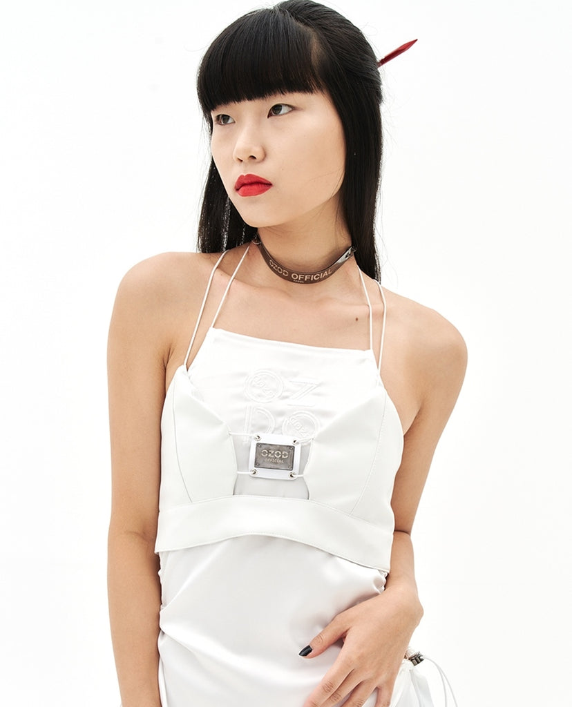 オージーオーディー(OZOD) LEATHER BUSTIER_WHITE