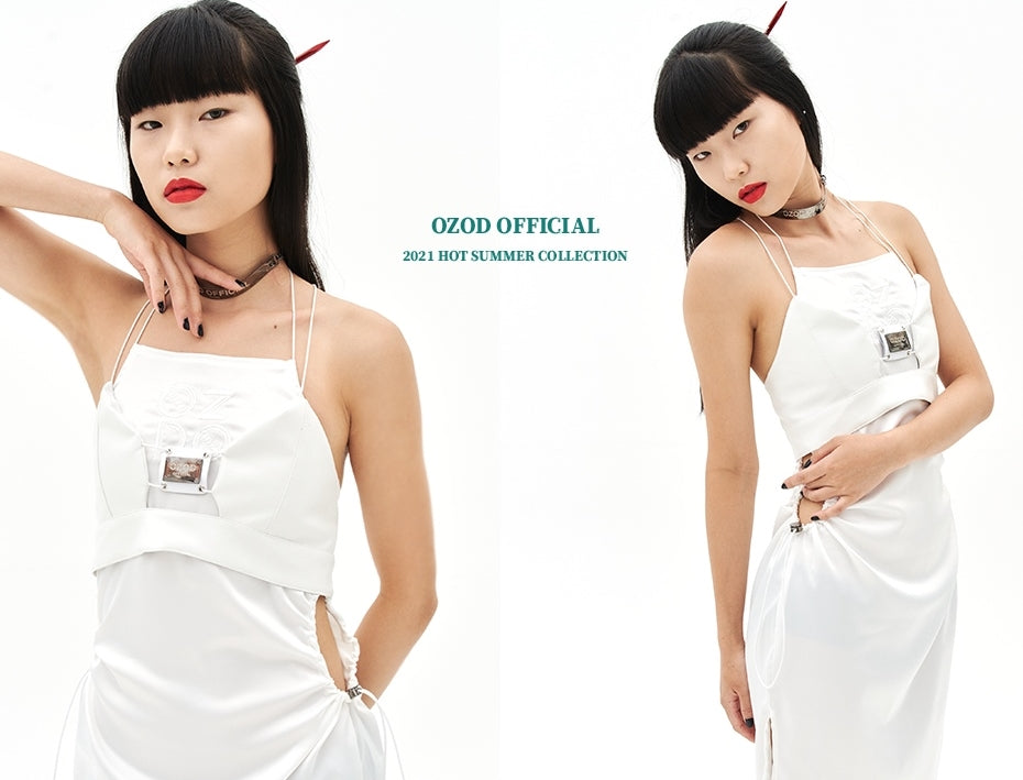 オージーオーディー(OZOD) LEATHER BUSTIER_WHITE