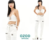 オージーオーディー(OZOD) LEATHER BUSTIER_WHITE