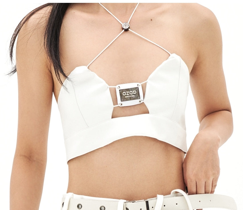 オージーオーディー(OZOD) LEATHER BUSTIER_WHITE