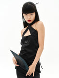 オージーオーディー(OZOD)  ORIENTAL SATIN DRESS_BLACK
