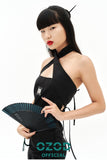 オージーオーディー(OZOD)  ORIENTAL SATIN DRESS_BLACK