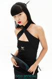 オージーオーディー(OZOD)  ORIENTAL SATIN DRESS_BLACK