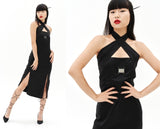 オージーオーディー(OZOD)  ORIENTAL SATIN DRESS_BLACK