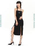 オージーオーディー(OZOD)  ORIENTAL SATIN DRESS_BLACK